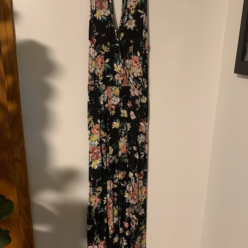 Women’s floral maxi dress Black M